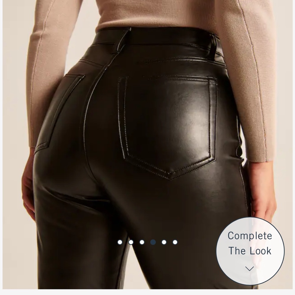 Abercrombie & Fitch vegan leather Curve Love pants
